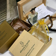PACK AL FAKHAMA : TASBEEH de OUD QMARI + OUD QMARI 5g  + LOUBANE DAKAR 10g + PARFUM OUD WOOD 30ml ( Possibilité de choisir autre parfum à la confirmation)